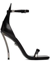 Versace - Black Pin-point Heeled Sandals - Lyst