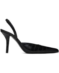Gia Borghini - Giaborghini Black Octavie Croc Heels - Lyst