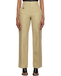 Helmut Lang - Beige Utility Trousers - Lyst