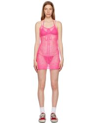 ERL - Robe courte rose à boucle - Lyst