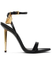 Tom Ford - Padlock Pointy Naked Heeled Sandals - Lyst
