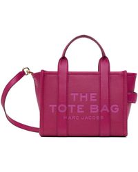 Marc Jacobs - Petit cabas 'the tote bag' rose en cuir - Lyst