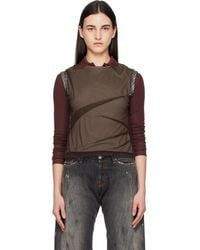 ANDERSSON BELL - Layered Mesh Tuck & Dart Top - Lyst