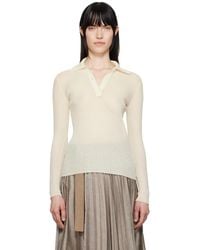 Moncler - Off- Long Sleeve Polo - Lyst