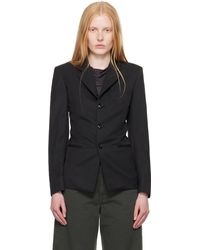 Lemaire - ブラック フィット シングルジャケット - Lyst