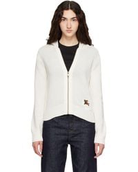 Burberry - Pull À Capuche Jillian Blanc Cassé - Lyst