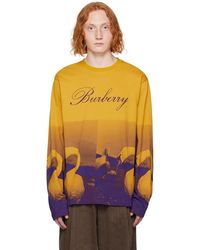 Burberry - Yellow & Purple Swan Sweatshirt - Lyst