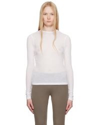 Skims - ホワイト Sheer Cotton 長袖トップス - Lyst