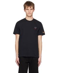 Raf Simons - Black Embroidered T-shirt - Lyst