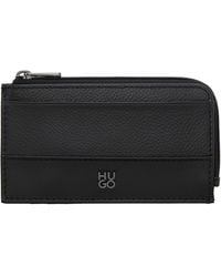 HUGO - Stacked Logo Card Holder - Lyst