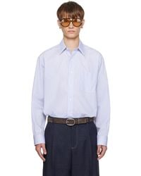 Bottega Veneta - Stripe Cotton Poplin Shirt - Lyst