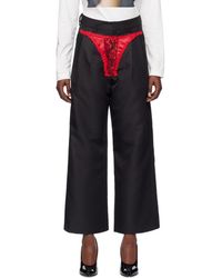 VAQUERA - Pantalon noir et rouge à empiècement de style culotte - Lyst