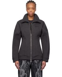 Ganni - Heavy Fleece Zip Up Jacket - Lyst