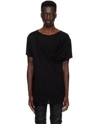 Julius - T-shirt drapé noir - permanent - Lyst