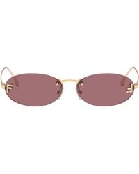 Fendi - First' Crystal Sunglasses - Lyst