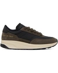 Common Projects - Brown & Black Track Technical Sneakers - Lyst