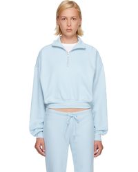 Skims - Pull Molletonné Bleu À Demi-Glissière - Lyst
