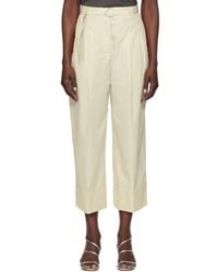 3.1 Phillip Lim - Off- Double Pleat Wide Cropped Trousers - Lyst