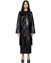 TOTEME - Croc-Effect Embossed Leather Coat - Lyst