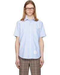 Thom Browne - Thom E Straight Fit School Stripe Short Sleeve Shirt - Lyst