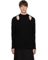 Simone Rocha - Cable Knit Slash Sweater - Lyst