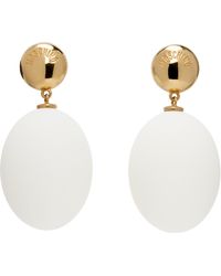Moschino - ゴールド＆ホワイト Eggs ペンダント イヤリング - Lyst