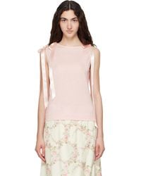 Simone Rocha - Bow Ribbon Tail Tank Top - Lyst
