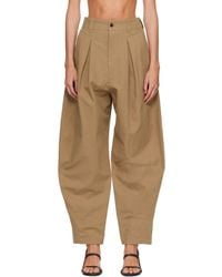 R2W - Milo Pintuck Cotton Trousers - Lyst
