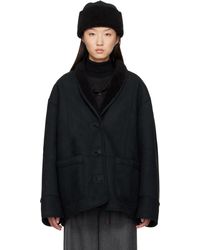 LE17SEPTEMBRE - Shawl Collar Reversible Faux-Shearling Jacket - Lyst