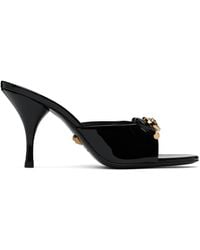 Versace - Opera Bow Patent Leather Mules - Lyst