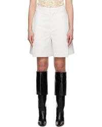 Victoria Beckham - オフホワイト Pleat Detail キュロット - Lyst