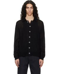 Studio Nicholson - Cardigan Hamto Kint Noir - Lyst