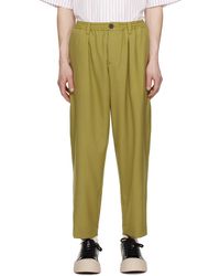 Marni - Khaki Drawstring Trousers - Lyst