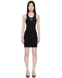 Versace - 90S Vintage Logo Ribbed Minidress - Lyst