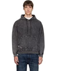 DIESEL - Treated Denim-Effect Hoodie - Lyst