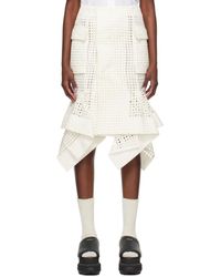 Sacai - Off-white Handkerchief Midi Skirt - Lyst