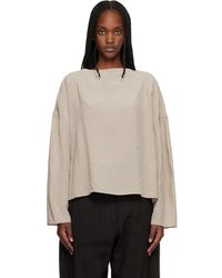 Studio Nicholson - Taupe Lau Blouse - Lyst