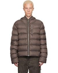 Rick Owens - Taupe Tower Hooded Down Jacket - Lyst