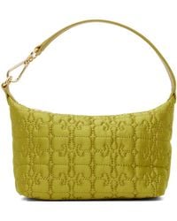 Ganni - Green Small Butterfly Pouch Satin Bag - Lyst