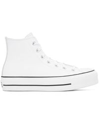 Converse - Baskets chuck taylor all star blanches à plateforme - Lyst