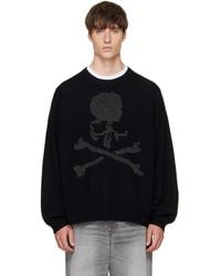 MASTERMIND WORLD - Pull Noir À Logo Perlé Et À Col Ras Du Cou - Lyst
