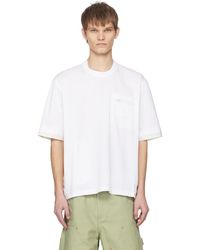 Sacai - White Paneled T-shirt - Lyst