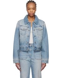 Victoria Beckham - Padded Denim Jacket - Lyst