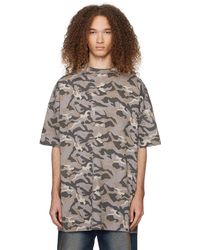 we11done - T-shirt gris à motif camouflage - Lyst