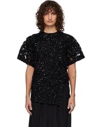 Junya Watanabe - Floral Sequins Pointed T-Shirt - Lyst