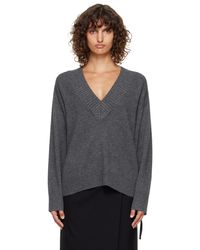 Loulou de Saison - Sage Lds V Neck Cashmere Sweater - Lyst