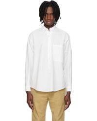 AURALEE - Chemise Surdimensionnée Blanche En Sergé De Coton Finx Lavé - Lyst