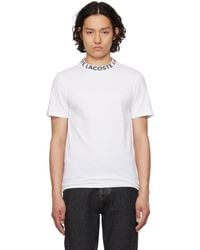 Lacoste - ブラック Branded ピケ Tシャツ - Lyst