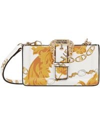 Versace - White & Gold Pin-buckle Bag - Lyst