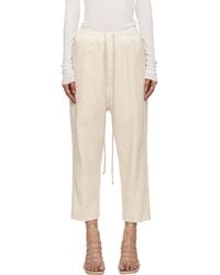 Rick Owens - Off- Concordians Drawstring Astaires Trousers - Lyst